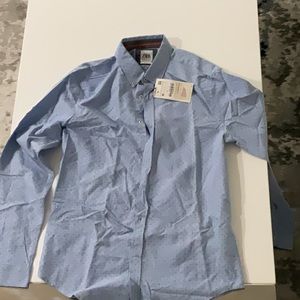Zara Polka dot button down shirt
